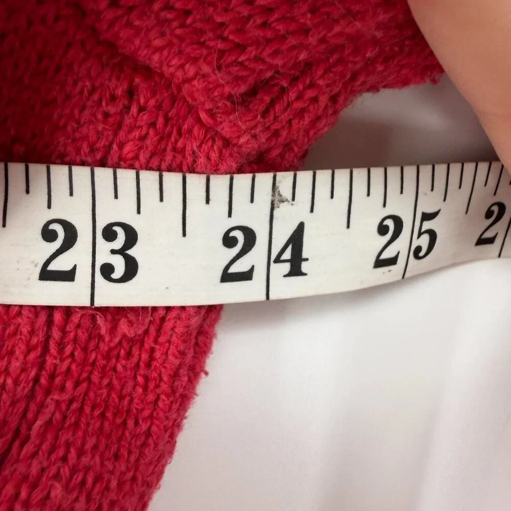Polo Ralph Lauren Sweater Men's XL Red Long Sleeve Cotton Cable Knit Warm